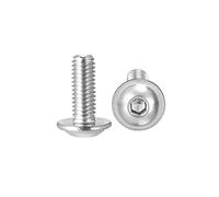 sourcing map À Bride Vis à Tête Cylindrique à Six Pans Creux M3x8mm Vis à Six Pans Creux 304 Acier Inoxydable Attaches Boulons Entièrement Fileté Machine Vis 50Pcs