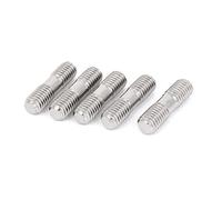 sourcing map A2 Inox Acier Double Extrémité Fileté M8 x 30mm 5Pcs | Goujon Vis Boulon