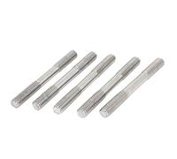 sourcing map A2 Inox Acier Double Extrémité Fileté M8 x 80mm 5Pcs | Goujon Vis Boulon