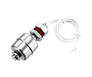 sourcing map Acier Inoxydable Interrupteur à Flotteur pour Eau Pompe Réservoir Piscine Étang Liquide Eau Niveau Capteur M10 61mm Longueur
