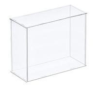 sourcing map Acrylique Affiche Boîte Plastique Boîte Cube Stockage Boîte Transparent Assemblage Antipoussière Vitrine 26x11x20.5cm pour Objets Collection Articles