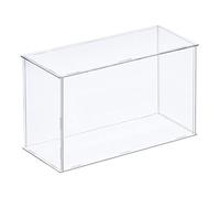 sourcing map Acrylique Affiche Boîte Plastique Boîte Cube Stockage Boîte Transparent Assemblage Antipoussière Vitrine 26x11x15.5cm pour Objets Collection Articles