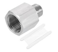 sourcing map Adaptateur réducteur de raccord de tuyau, 6,35 mm NPT mâle x G3/8" femelle en acier inoxydable 304 pour manomètre à eau, huile et air, argent