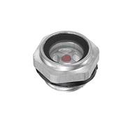 sourcing map Air Compresseur Huile Niveau Jauge Vision Verre 1/2" Mâle Fileté Aluminium Liquide Indicateur Vision Fenêtre