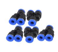 sourcing map Air Tuyauterie 3 Voies 6mm à 6mm Y Formé Coupleur Tube Rapide Joint Raccords 5Pièces