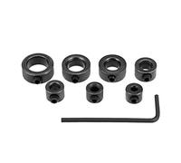 sourcing map Alésage Forage Butée Foret Profondeur SuPPort Réglage Vis Style Oxyde Noir Acier au Carbone 3mm 4mm 5mm 6mm 8mm 10mm 12mm 7Pcs