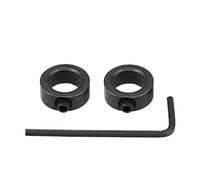 sourcing map Alésage Forage Butée Foret Profondeur SuPPort Réglage Vis Style Oxyde Noir Acier au Carbone 12mm 2Pcs