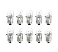 sourcing map ampoule e10 Ampoules Miniatures à Culot à Vis 24V/3W Lumière Jaune Chaude Mini Lampes avec Boîte, 1 Ensemble/10 Pcs