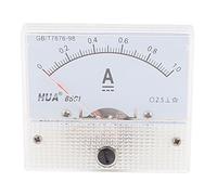 sourcing map Analogique Courant Panneau Mètre DC 0-1A 85C1 Ampèremètre 64x48x56mm pour Automobile Circuit Test Charge Batterie Ampère Testeur Gauge Paquet de 1