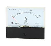 sourcing map Analogique Courant Panneau Mètre DC 0-75A 44C2/75A Ampèremètre pour Automobile Circuit Test Charge Batterie Ampère Testeur Gauge Paquet de 1