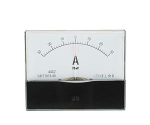 sourcing map Analogique Courant Panneau Mètre DC -30-30A 44C2 Ampèremètre pour Automobile Circuit Test Charge Batterie Ampère Testeur Gauge Paquet de 1