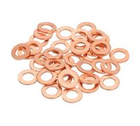 sourcing map Assortiment de 38 rondelles plates M5 en cuivre - Rondelles d'étanchéité en cuivre - 5 mm de diamètre intérieur, 9 mm de diamètre extérieur, 1 mm d'épaisseur pour boulons, vis, réparation