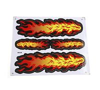 sourcing map Autocollants Flamme pour Voiture Auto-Adhésif 1pc | Auto-Adhésif, Imperméable, Pour Bateau Camion Moto, 2 Grands + 2 Petits, Surfaces Lisses