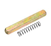 sourcing map Axe de bouton de porte, 65 mm, barre d'axe de poignée de porte de rechange avec ressort, bouton droit vintage, pièces de rechange pour serrures mécaniques, ton doré