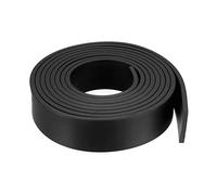 sourcing map Bande Étanchéité Solide Rectangle Caoutchouc 40mm Large 5mm Épais 3 Mètres Long Noir