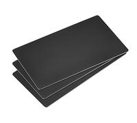 sourcing map Blanc Métal Carte 100x60x1mm Anodisé Aluminium Plaque Noir 3 Pcs