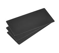 sourcing map Blanc Métal Carte 80x40x1mm Anodisé Aluminium Plaque Noir 3 Pcs