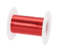 sourcing map Bobine de fil magnétique de 0,05 mm - 2861 m - Fil de cuivre émaillé - Bobine d'enroulement magnétique - 50 g - Grade F - 155 degrés Celsius - Pour transformateurs inducteurs, rouge