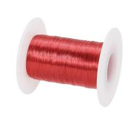 sourcing map Bobine de fil magnétique de 0,15 mm - 636 m - Fil de cuivre émaillé - Bobine d'enroulement magnétique - 100 g - Grade F - 155 degrés Celsius - Pour transformateurs inducteurs, rouge