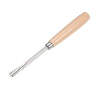 sourcing map Bois Ciseaux Couteau 9mm Chrome Plaqué 45# Carbon Acier Droit Demi-rond Pointe Sculpture Menuiserie Outil 165mm Longueur avec Bois Poignée