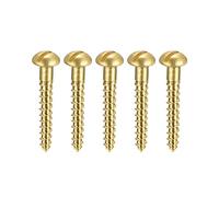 sourcing map Bois Vis M2 x 16mm Fendu Rond Tête Laiton Autotaraudant Vis 100 Pcs