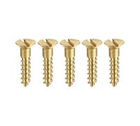 sourcing map Bois Vis M3.5 x 16mm Fendu Plat Tête Laiton Autotaraudant Vis 100 Pcs