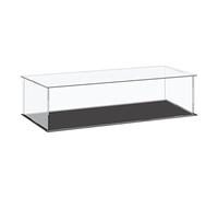 sourcing map Boîte de rangement en acrylique avec cube en plastique transparent, boîte de présentation anti-poussière à assembler, petite vitrine claire de 41x16x10,5 cm pour articles de collection