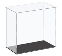 sourcing map Boîte de rangement en acrylique avec cube en plastique transparent, petite boîte d'assemblage anti-poussière, vitrine claire 41x21x40,5cm pour articles de collection