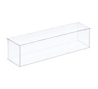 Sourcing Map Boîte de rangement en acrylique avec vitrine transparente en plastique, assemblage anti-poussière, 40,6 x 10,9 x 10,4 cm, pour articles de collection