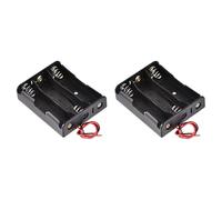 sourcing map Boîte Rangement Boîtier Batterie 3 Emplacements x 3.7V 2-Fil Conducteur pour 3 x 18650 Batterie 2Pcs