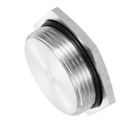 sourcing map Bouchon de tuyau mâle de 3,8 cm en acier inoxydable 304 à tête hexagonale avec anneau d'étanchéité pour terminaison dans le système hydraulique/pneumatique