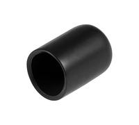 sourcing map Bouchons d'extrémité en Caoutchouc Protecteur de Filetage de Couvercle de Boulon de Tube Rond en Vinyle Noir 12mm