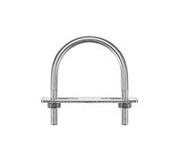 sourcing map Boulons en U ronds, Visserie Boulonnerie, Vis à Métaux, 65 mm, largeur intérieure 90 mm, longueur M8 304 en acier inoxydable avec écrous, rondelles et plaques, pour remorque de bateau