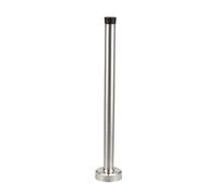 sourcing map Butée de Porte 201 Acier Inoxydable Butoir Arrêt Door Stopper Mural Pare-Choc Caoutchouc 250mm Haut