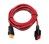 sourcing map Câble d'extension XT60 300 VDC XT60 femelle vers connecteur de batterie unipolaire rouge et noir pour batterie télécommandée, station d'alimentation portable, panneau solaire