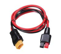 sourcing map Câble d'extension XT60 300 VDC XT60 mâle vers connecteur de batterie unipolaire rouge et noir pour batterie télécommandée, station d'alimentation portable, panneau solaire