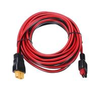 sourcing map Câble d'extension XT60 600 VDC XT60 femelle vers connecteur de batterie unipolaire rouge et noir pour batterie télécommandée, station d'alimentation portable, panneau solaire