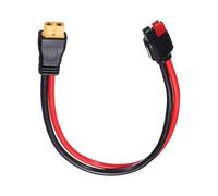 sourcing map Câble d'extension XT60 600 VDC XT60 femelle vers connecteur de batterie unipolaire rouge et noir pour batterie télécommandée, station d'alimentation portable, panneau solaire