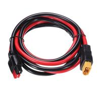 sourcing map Câble d'extension XT60 600 VDC XT60 mâle vers connecteur de batterie unipolaire rouge et noir pour batterie télécommandée, panneau solaire portable