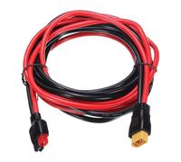 sourcing map Câble d'extension XT60 600 VDC XT60 mâle vers connecteur de batterie unipolaire rouge et noir pour batterie télécommandée, station d'alimentation portable, panneau solaire