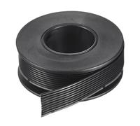 sourcing map Câble ruban en silicone 28 AWG - 10 broches - Calibre 28 - Câble plat flexible en silicone - 1,5 m - Fil de cuivre étamé noir pour maquette d'avion, voiture miniature, appareil électrique