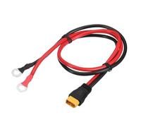 sourcing map Câble terminal XT60 vers joint torique, 10 AWG 6,1 m XT60 mâle 600 V vers joint torique, connecteur terminal à œillet pour batteries au lithium, systèmes d'alimentation solaire, drones de