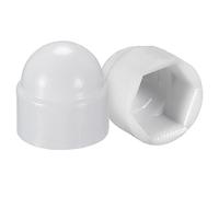 sourcing map Cache Écrou Protection M4 Plastique Dôme 7mm Blanc 50pcs | Cache Boulon Capuchon Hexagonal Vis Couvercle