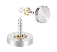 sourcing map Cache Vis Miroir Décoratif Capuchons Couverture Clous Brossé Acier Inox 22mm 8Pcs