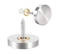 sourcing map Cache Vis Miroir Décoratif Capuchons Couverture Clous Brossé Acier Inox 25mm 4Pcs