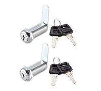 sourcing map Came Serrure 1-1/2" Cylindre Long Cabinet Serrures avec No.3 Came pour 1-3/8" Max Épaisseur Panneau ifférente 2Pcs