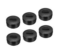 sourcing map Carbone Brosse Support Capuchon Moteur Électrique Brosse Plastique Couverture Fil Noir 20mm OD 8mm Hauteur Paquet de 6