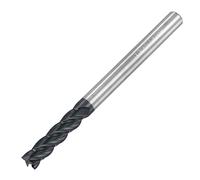 sourcing map Carré Nez Fraise à Queue 6mm Pointe Diamètre Solide Carbure AlTiN Enduit CNC Routeur Bits 4 Cannelure Spirale Fraisage Fraise HRC45 avec 6mm Queue 75mm Longueur