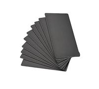 sourcing map Carte en Métal Blanche 80 x 40 x 1mm Plaque en Aluminium Anodisée pour Impression Gravure Laser Bricolage Noir 15Pcs
