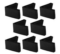sourcing map Casquettes Pieds Jambes Meubles Patin Chaise Table Protection Plancher Angle Fer Patin L Forme PVC Noir 63mmx63mm 8pc